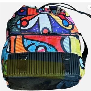 ROMERO BRITTO NEW Nylon Drawstring Backpack Cooler Bottom Beach Designer Bag